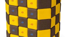 Cuburi Magnetice Basic de joaca, JollyHeap, 100 cuburi, Galben-Maro