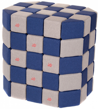 Cuburi Magnetice Basic de joaca, JollyHeap, 100 cuburi, Gri-Albastru - 1