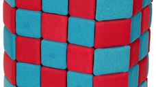 Cuburi Magnetice Basic de joaca, JollyHeap, 100 cuburi, Verde-Bleu