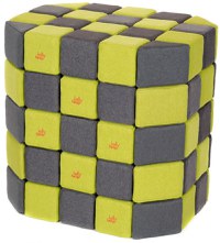 Cuburi Magnetice de joaca, JollyHeap BASIC, 100 cuburi - 2 forme, Diverse culori - 1