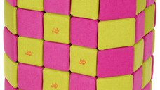 Cuburi Magnetice de joaca, JollyHeap BASIC, 100 cuburi - 2 forme, Diverse culori