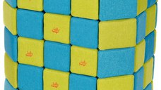 Cuburi Magnetice de joaca, JollyHeap BASIC, 100 cuburi - 2 forme, Diverse culori