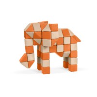 Cuburi Magnetice, JollyHeap CREATIVE, 100 cuburi - 4 forme, Diverse culori - 1