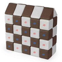 Cuburi Magnetice, JollyHeap Medium, 50 cuburi,  Alb Fildes-Maro - 1