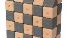 Cuburi Magnetice, JollyHeap Medium, 50 cuburi,  Bej-Gri Inchis
