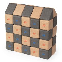 Cuburi Magnetice, JollyHeap Medium, 50 cuburi,  Bej-Gri Inchis - 1