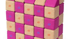 Cuburi Magnetice, JollyHeap Medium, 50 cuburi,  Bej-Roz