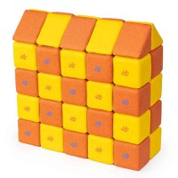 Cuburi Magnetice, JollyHeap Medium, 50 cuburi,  Galben-Portocaliu - 1