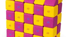 Cuburi Magnetice, JollyHeap Medium, 50 cuburi,  Galben-Roz