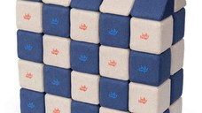 Cuburi Magnetice, JollyHeap Medium, 50 cuburi,  Gri-Albastru