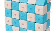Cuburi Magnetice, JollyHeap Medium, 50 cuburi,  Gri-Bleu