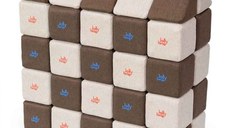Cuburi Magnetice, JollyHeap Medium, 50 cuburi,  Gri-Maro