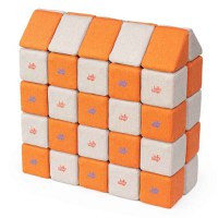 Cuburi Magnetice, JollyHeap Medium, 50 cuburi,  Gri-Portocaliu - 1