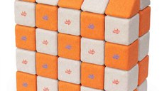 Cuburi Magnetice, JollyHeap Medium, 50 cuburi,  Gri-Portocaliu
