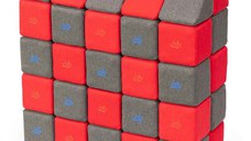 Cuburi Magnetice, JollyHeap Medium, 50 cuburi,  Rosu-Gri Inchis