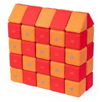 Cuburi Magnetice, JollyHeap Medium, 50 cuburi,  Rosu-Portocaliu - 1