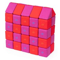 Cuburi Magnetice, JollyHeap Medium, 50 cuburi,  Rosu-Roz - 1