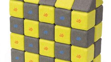 Cuburi Magnetice, JollyHeap Medium, 50 cuburi,  Verde-Gri Inchis