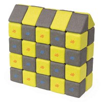 Cuburi Magnetice, JollyHeap Medium, 50 cuburi,  Verde-Gri Inchis - 1