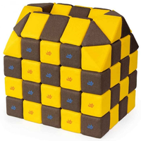 Cuburi Magnetice pentru construit, JollyHeap FUN, 300 cuburi - 4 forme, Diverse Culori - 1
