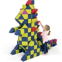 Cuburi Magnetice pentru construit, JollyHeap FUN, 300 cuburi - 4 forme, Diverse Culori - 1