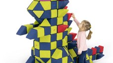 Cuburi Magnetice pentru construit, JollyHeap FUN, 300 cuburi - 4 forme, Diverse Culori
