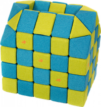 Cuburi Magnetice pentru construit, JollyHeap FUN, 300 cuburi - 4 forme, Diverse Culori - 1