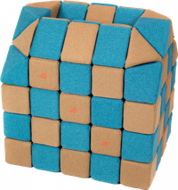 Cuburi Magnetice pentru construit, JollyHeap FUN, 300 cuburi - 4 forme, Diverse Culori - 1