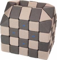 Cuburi Magnetice pentru construit, JollyHeap FUN, 300 cuburi - 4 forme, Diverse Culori - 1