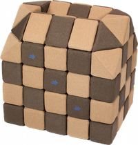 Cuburi Magnetice pentru construit, JollyHeap PARTY, 500 cuburi - 4 forme, Diverse Culori - 1