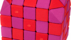 Cuburi Magnetice pentru construit, JollyHeap PARTY, 500 cuburi - 4 forme, Diverse Culori