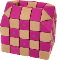 Cuburi Magnetice pentru construit, JollyHeap PARTY, 500 cuburi - 4 forme, Diverse Culori - 1
