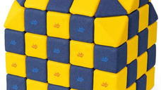 Cuburi Magnetice pentru construit, JollyHeap PARTY, 500 cuburi - 4 forme, Diverse Culori
