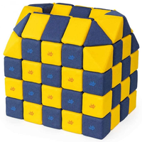 Cuburi Magnetice pentru construit, JollyHeap PARTY, 500 cuburi - 4 forme, Diverse Culori - 1