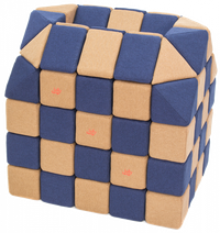 Cuburi Magnetice pentru construit, JollyHeap PARTY, 500 cuburi - 4 forme, Diverse Culori - 1
