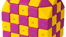 Cuburi Magnetice pentru construit, JollyHeap PARTY, 500 cuburi - 4 forme, Diverse Culori
