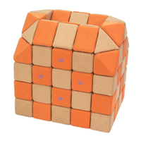 Cuburi Magnetice pentru construit, JollyHeap PARTY, 500 cuburi - 4 forme, Diverse Culori - 1