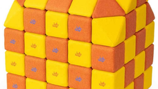 Cuburi Magnetice pentru construit, JollyHeap PARTY, 500 cuburi - 4 forme, Diverse Culori