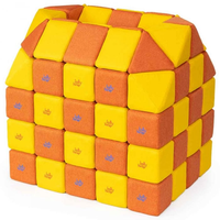 Cuburi Magnetice pentru construit, JollyHeap PARTY, 500 cuburi - 4 forme, Diverse Culori - 1