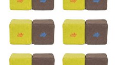 Cuburi Magnetice pentru construit, JollyHeap Pixi, 12 cuburi, Verde-Maro