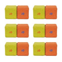 Cuburi Magnetice pentru construit, JollyHeap Pixi, 12 cuburi, Verde-Portocaliu - 1