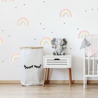 Curcubee pastelate cu puncte - autocolante pentru perete pentru fete, roz - 1