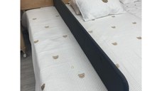 Despartitor pentru pat, 189x26 cm, Gri inchis