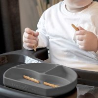 Farfurie din silicon cu 3 compartimente pentru auto-diversificare BabyJem, Diverse culori - 1