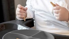 Farfurie din silicon cu 3 compartimente pentru auto-diversificare BabyJem, Diverse culori