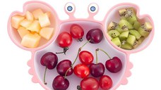 Farfurie din silicon pentru diversificare, anti-alunecare, compartimentata, Empria, Crab, Diverse culori