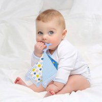 Jucarie dentitie cu paturica pathwork BabyJem, Albastru - 1