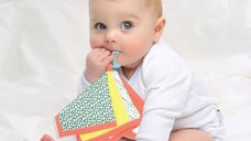 Jucarie dentitie cu paturica pathwork BabyJem, Diverse culori