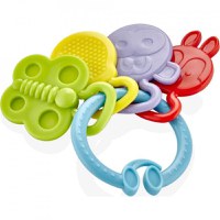 Jucarie dentitie Rattle Teether BabyJem, Bleu - 1