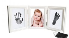 Kit rama foto tripla mobila cu cerneala pentru manuta si piciorus Drool, Diverse culori